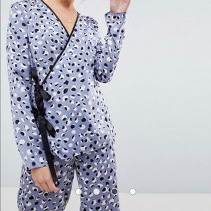 ASOS Pebble Print Side Tie Top and Pants